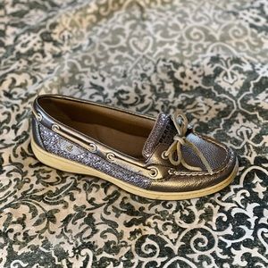 Sperry Angelfish Pewter Glitter Size 7M